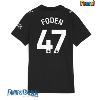 Manchester City Phil Foden #47 Tricou Fotbal Replică 2025-26 Femei Deplasare